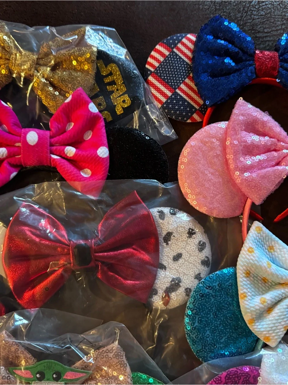 New! Bulk Lot of 15 New-High Quality-Minnie Ear Headbands-Wholesale Pricing